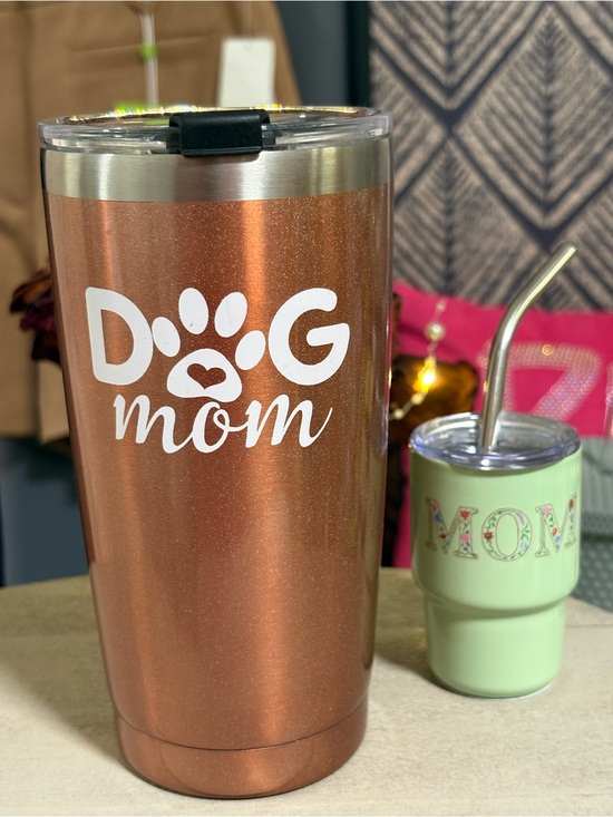Unknown Other - The "Dog Mom" ​​Stainless Steel Thermal Mug in Rose Gold 🐶